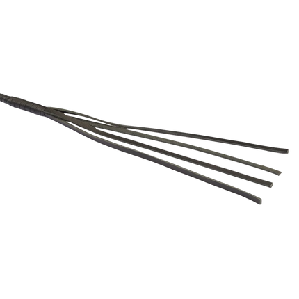 RISE - BDSM Zweep - Feather Hard Single Tail - Zwart/Paars-Rimbastore.com
