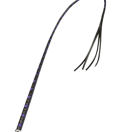 RISE - BDSM Zweep - Feather Hard Single Tail - Zwart/Blauw-Erotiekvoordeel.nl