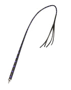 RISE - BDSM Zweep - Feather Hard Single Tail - Zwart/Blauw-Erotiekvoordeel.nl