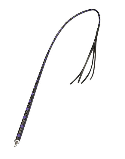 RISE - BDSM Zweep - Feather Hard Single Tail - Zwart/Blauw-Erotiekvoordeel.nl