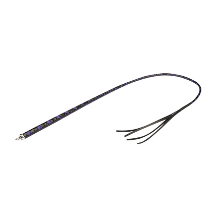 RISE - BDSM Zweep - Feather Hard Single Tail - Zwart/Blauw-Erotiekvoordeel.nl