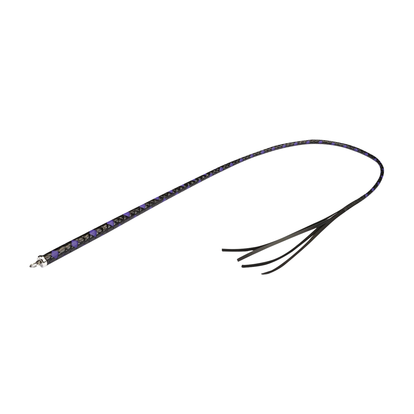 RISE - BDSM Zweep - Feather Hard Single Tail - Zwart/Blauw-Erotiekvoordeel.nl