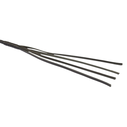 RISE - BDSM Zweep - Feather Hard Single Tail - Zwart/Blauw-Erotiekvoordeel.nl