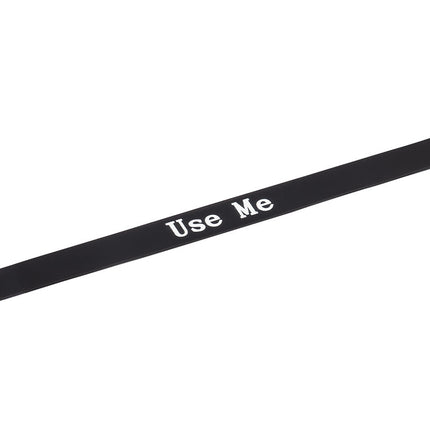 Rimba - Halsband - Collar Met Tekst - USE ME - Siliconen - Zwart-Erotiekvoordeel.nl