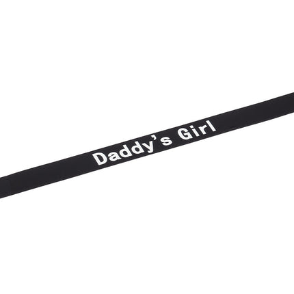 Rimba - Halsband - Collar Met Tekst - DADDY'S GIRL - Siliconen - Zwart-Erotiekvoordeel.nl