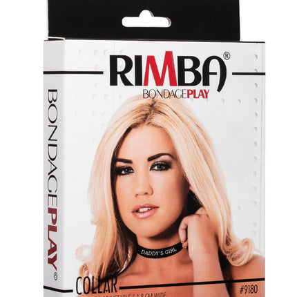 Rimba - Halsband - Collar Met Tekst - DADDY'S GIRL - Siliconen - Zwart-Erotiekvoordeel.nl