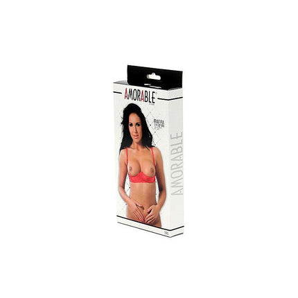 Amorable - 1/4 cup BH Satijn - Rood-Erotiekvoordeel.nl