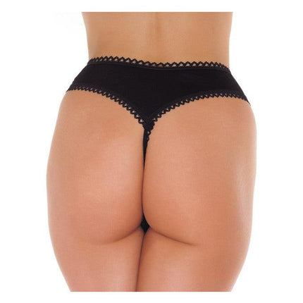 Amorable - Erotische Lingerie - Slipje Met Open Kruis - Zwarte String - One Size-Erotiekvoordeel.nl