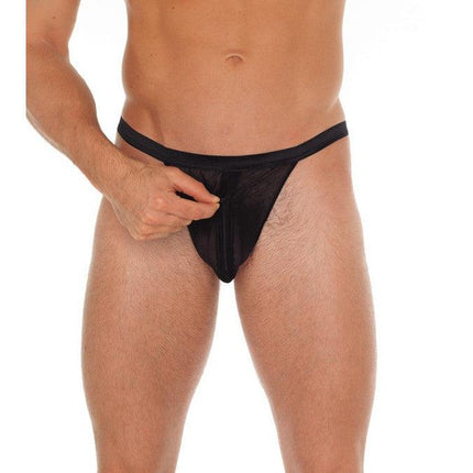 Amorable - Erotische String - Doorzichtige Slip Met Rits Voor Heren - Mannen Tanga - Zwart - One Size-Erotiekvoordeel.nl