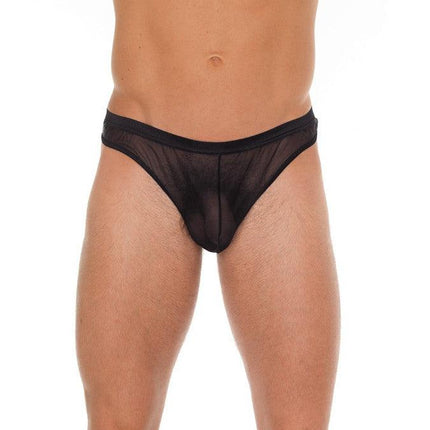 Amorable - Erotische String - Doorzichtige Zwarte String voor Mannen - Rode Heren Tanga - Polyamide - One Size-Erotiekvoordeel.nl