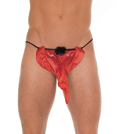 Amorable - Erotische String - Funny Heren Slip Met Olifantenkop - Rood - One Size-Erotiekvoordeel.nl