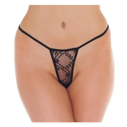 Amorable - Erotische String - Mini Tanga String - Zwart - One Size-Erotiekvoordeel.nl