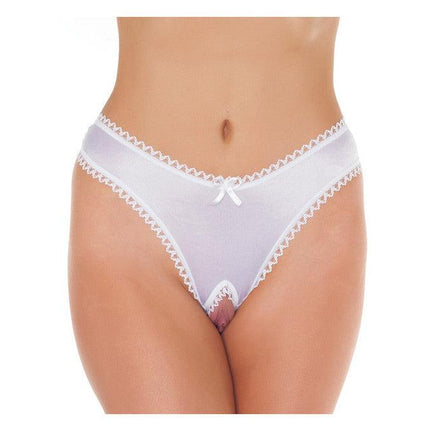 Amorable - Sexy Slipje Met Open Kruis - Wit-Erotiekvoordeel.nl