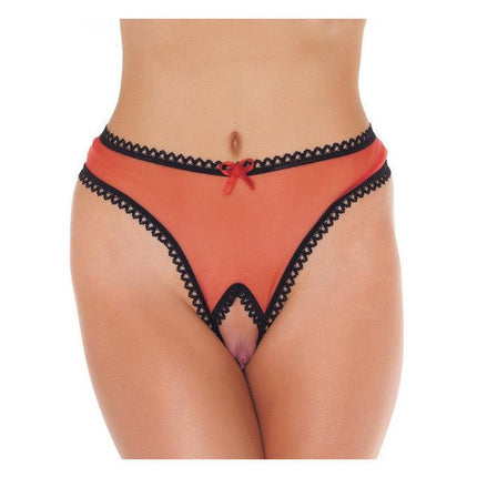 Amorable - Slipje Met Open Kruis - Rood-Erotiekvoordeel.nl