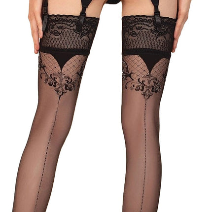 Ballerina - Fantasy Hold Ups Juliette Naadkousen - 20 denier - Zwart-Erotiekvoordeel.nl