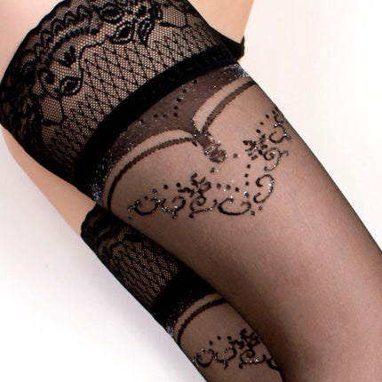 Ballerina - Fantasy Hold Ups - Kousen - 20 denier - Zwart-Erotiekvoordeel.nl