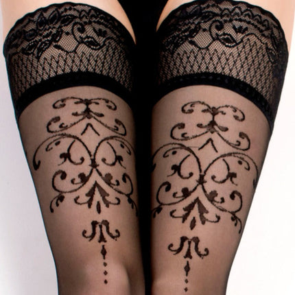 Ballerina - Fantasy Hold Ups Renaissance - Kousen - 20 denier - Zwart-Erotiekvoordeel.nl
