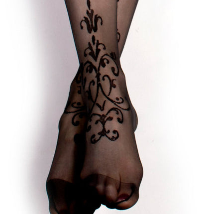 Ballerina - Fantasy Hold Ups Renaissance - Kousen - 20 denier - Zwart-Erotiekvoordeel.nl