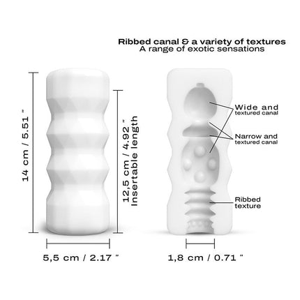Dorcel - Masturbator Cup met Structuur - Exotic - Wit-Erotiekvoordeel.nl