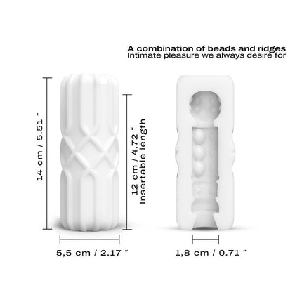 Dorcel - Masturbator Cup met Structuur - Regular - Wit-Erotiekvoordeel.nl