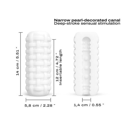 Dorcel - Masturbator Cup met Structuur - Tight - Wit-Erotiekvoordeel.nl