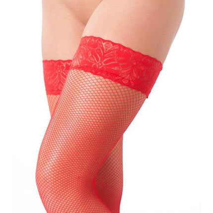 Amorable - Hold-up Visnet Kousen - Rood-Erotiekvoordeel.nl