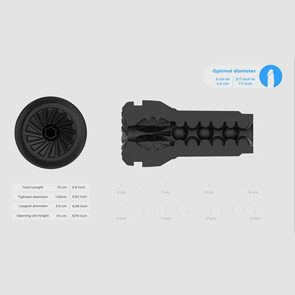 Kiiroo - Pocket Stroker - Zwart-Erotiekvoordeel.nl