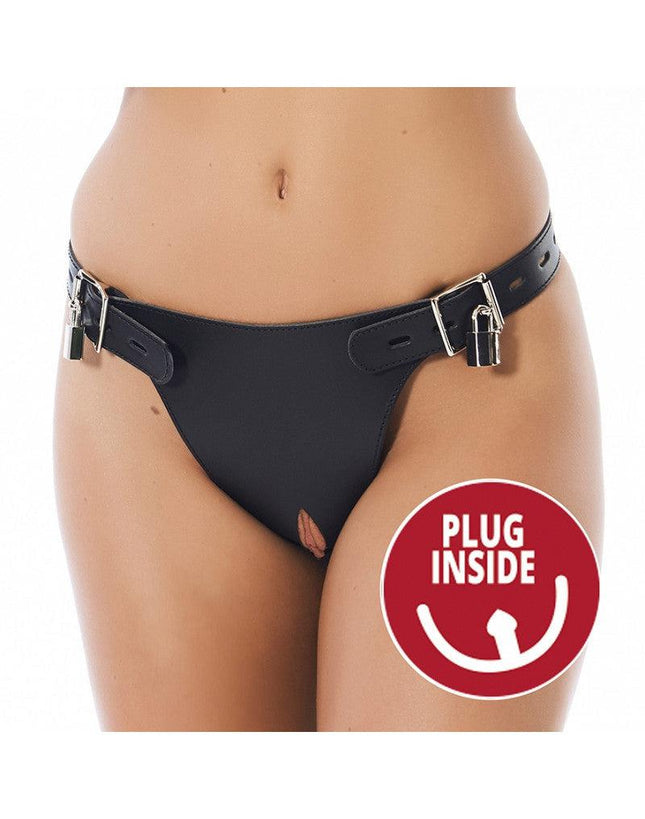 Rimba - Kuisheidsgordel Met hangsloten En buttplug-Erotiekvoordeel.nl