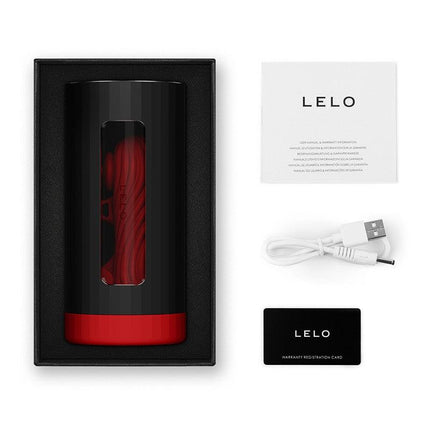LELO - F1S V3 XL - Interactieve Masturbator met App Control - Rood/Zwart-Erotiekvoordeel.nl