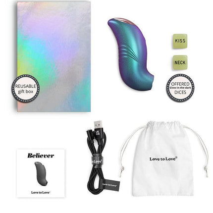 Love to Love - Believer - Luchtdruk Vibrator - Clitoris Vibrator - Turquoise-Erotiekvoordeel.nl