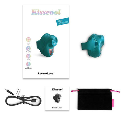 Love to Love - Kisscoll - Vinger Vibrator met Tapping Functie - Parelmoer Groen-Erotiekvoordeel.nl