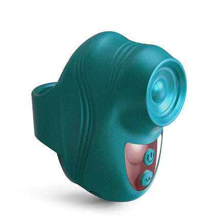 Love to Love - Kisscoll - Vinger Vibrator met Tapping Functie - Parelmoer Groen-Erotiekvoordeel.nl