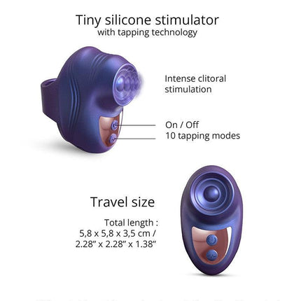 Love to Love - Kisscoll - Vinger Vibrator met Tapping Functie - Parelmoer Paars-Erotiekvoordeel.nl