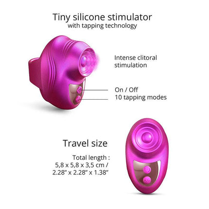 Love to Love - Kisscoll - Vinger Vibrator met Tapping Functie - Parelmoer Roze-Erotiekvoordeel.nl