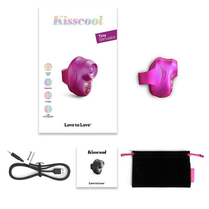Love to Love - Kisscoll - Vinger Vibrator met Tapping Functie - Parelmoer Roze-Erotiekvoordeel.nl
