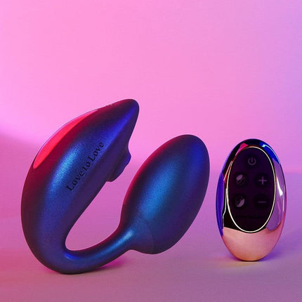 Love to Love - Wonderlover - Luchtdruk Vibrator en G-spot Vibrerend Eitje - Paars-Erotiekvoordeel.nl