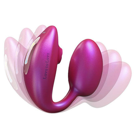 Love to Love - Wonderlover - Luchtdruk Vibrator en G-spot Vibrerend Eitje - Roze-Erotiekvoordeel.nl