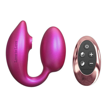 Love to Love - Wonderlover - Luchtdruk Vibrator en G-spot Vibrerend Eitje - Roze-Erotiekvoordeel.nl