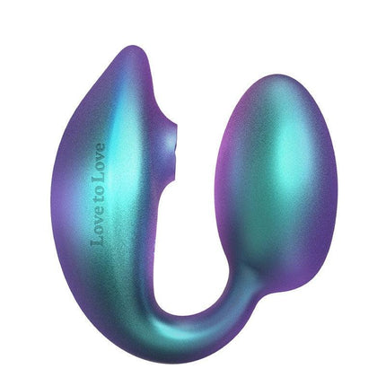 Love to Love - Wonderlover - Luchtdruk Vibrator en G-spot Vibrerend Eitje - Turquoise-Erotiekvoordeel.nl