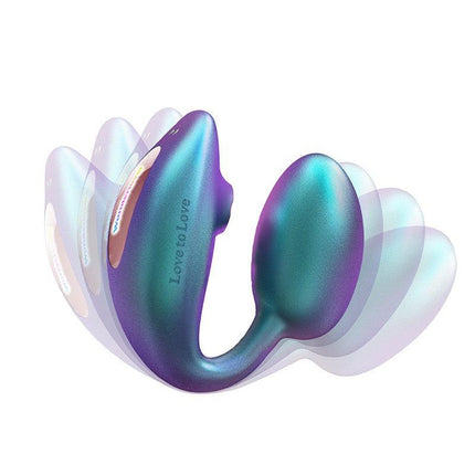 Love to Love - Wonderlover - Luchtdruk Vibrator en G-spot Vibrerend Eitje - Turquoise-Erotiekvoordeel.nl