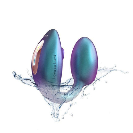 Love to Love - Wonderlover - Luchtdruk Vibrator en G-spot Vibrerend Eitje - Turquoise-Erotiekvoordeel.nl