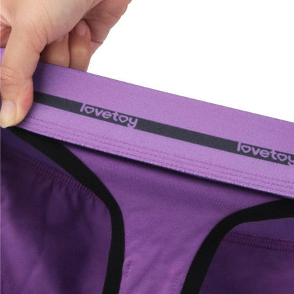 LoveToy - Slide into Me - Bedrukt Vibrerend Sexy Slipje - Paars-Erotiekvoordeel.nl