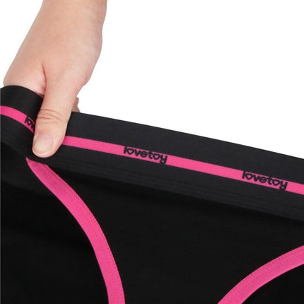 LoveToy - Slut - Bedrukt Vibrerend Sexy Slipje - Zwart-Erotiekvoordeel.nl