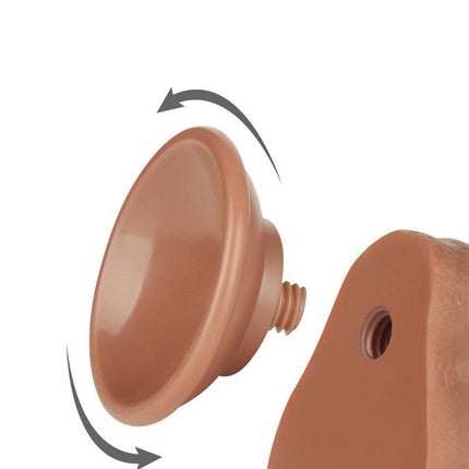 Lovetoy - Dildo Met Sliding Skin Technologie - 18.3 x 3.5 cm - Verwijderbare Zuignap - Medium Huidskleur-Erotiekvoordeel.nl