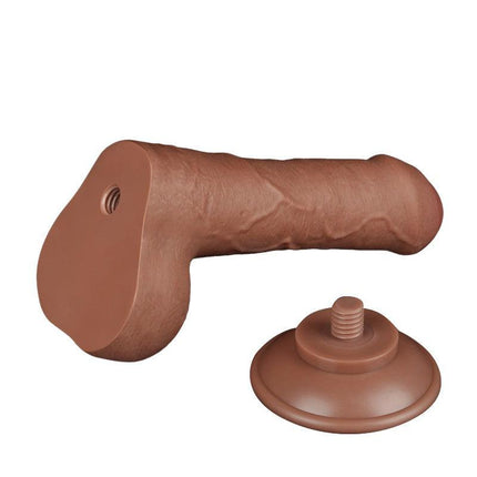 Lovetoy - Dildo Met Sliding Skin Technologie - 18.3 x 3.5 cm - Verwijderbare Zuignap - Medium Huidskleur-Erotiekvoordeel.nl