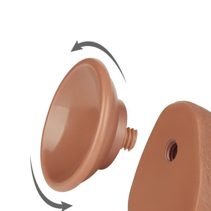 Lovetoy - Dildo Met Sliding Skin Technologie - 19.5 x 3.6 cm - Verwijderbare Zuignap - Medium Huidskleur-Erotiekvoordeel.nl