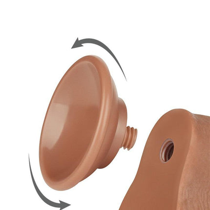 Lovetoy - Dildo Met Sliding Skin Technologie - 19.5 x 3.7 cm - Verwijderbare Zuignap - Medium Huidskleur-Erotiekvoordeel.nl