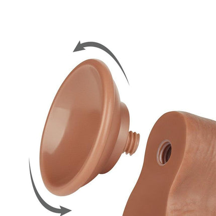 Lovetoy - Dildo Met Sliding Skin Technologie - 20 x 3.9 cm - Verwijderbare Zuignap - Medium Huidskleur-Erotiekvoordeel.nl
