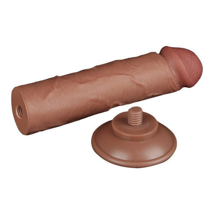 Lovetoy - Dildo Met Sliding Skin Technologie - 20.8 x 3.8 cm - Verwijderbare Zuignap - Medium Huidskleur-Erotiekvoordeel.nl