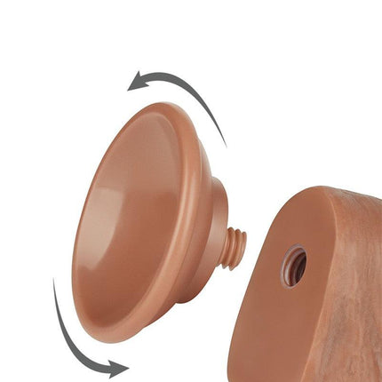 Lovetoy - Dildo Met Sliding Skin Technologie - 20.8 x 4 cm - Verwijderbare Zuignap - Medium Huidskleur-Erotiekvoordeel.nl